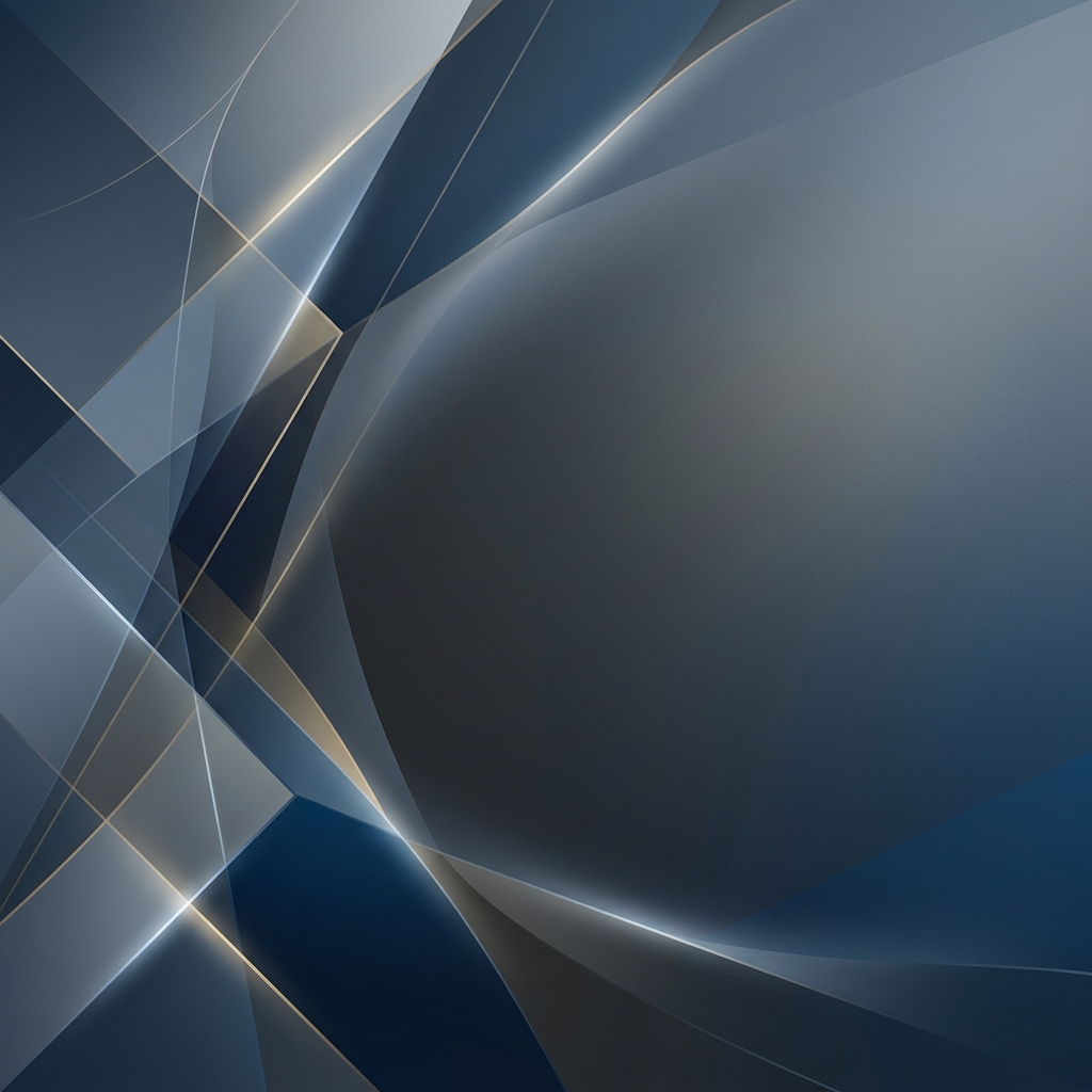 Abstract blue-gray ribbons with glowing intersecting lines